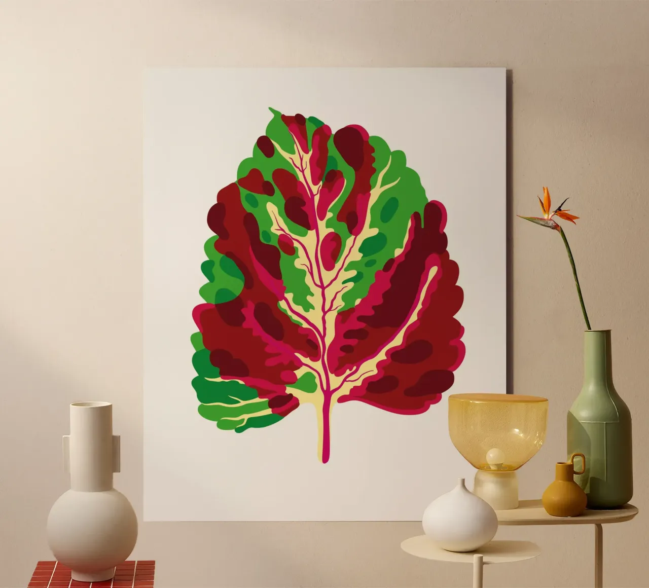 Cong Mosaic Coleus alu-dibond by Lidia Blomgren