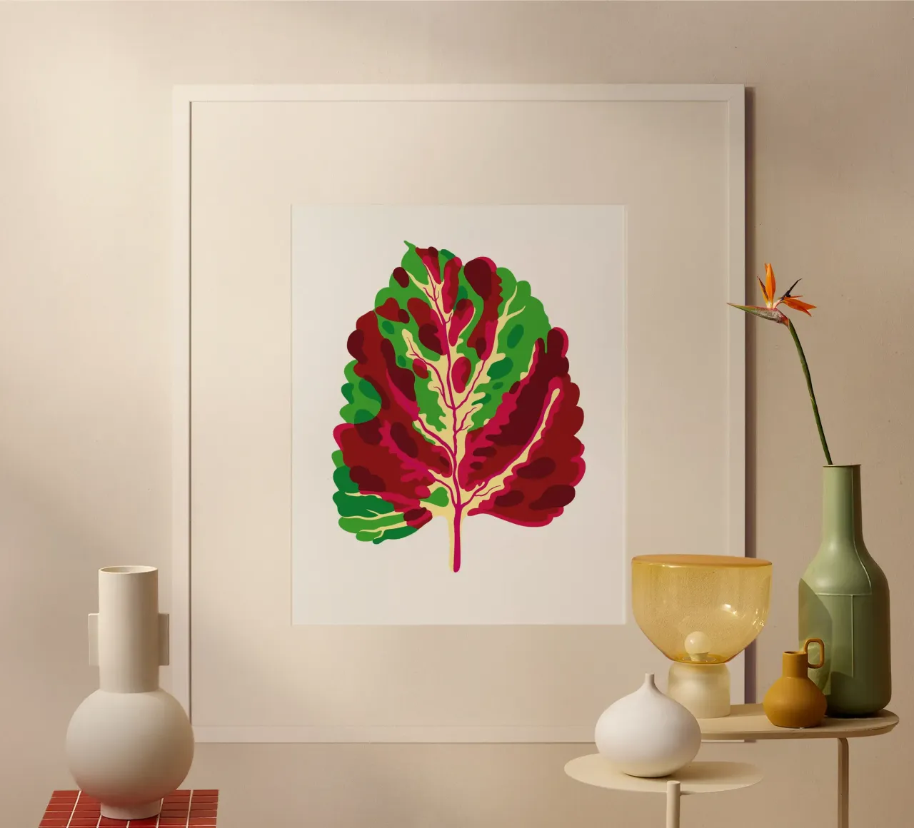 Cong Mosaic Coleus poster con telaio in plastica da Lidia Blomgren