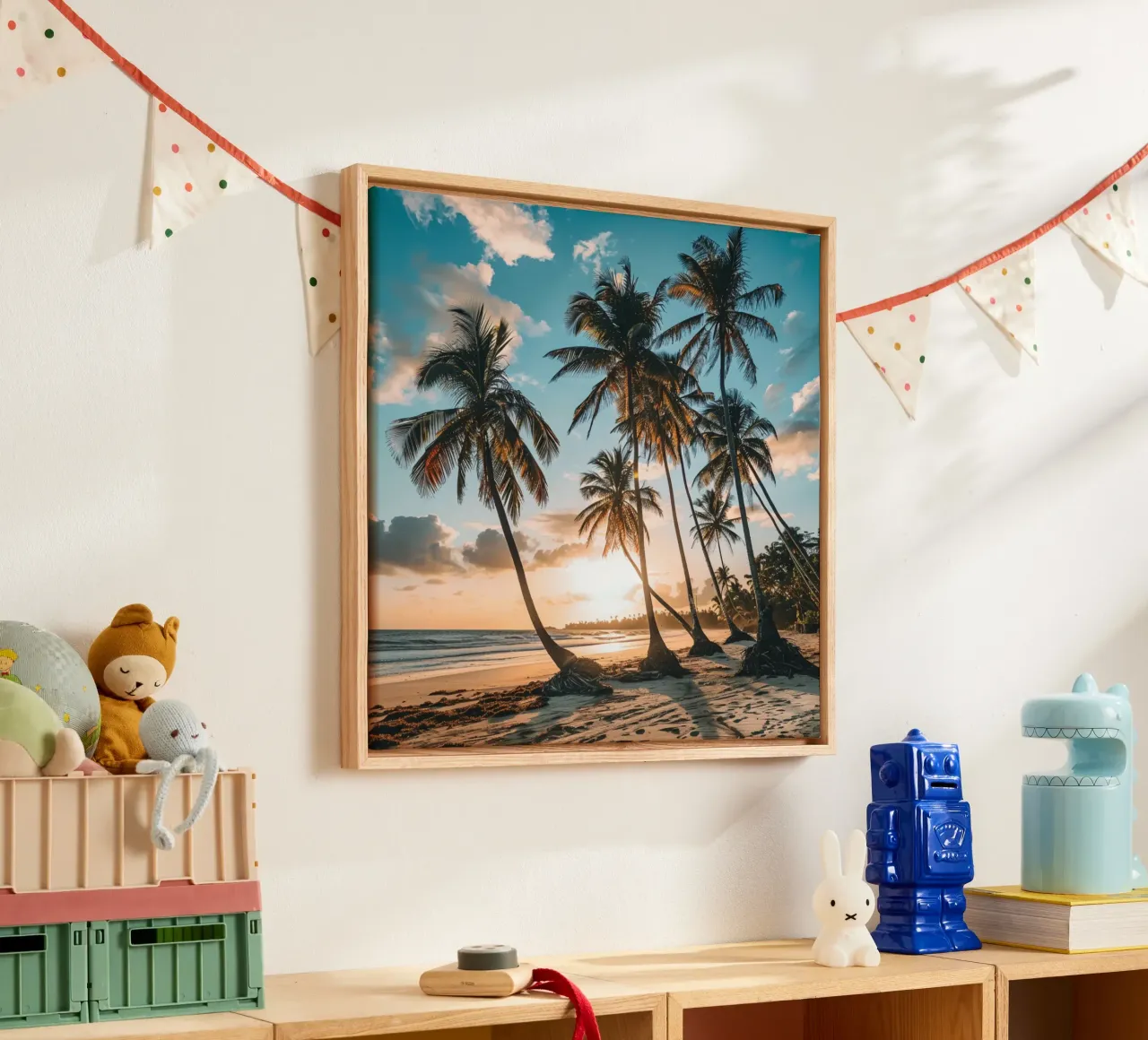 Estate tropicale senza fine tela con Cornice a cassetta da StillVibe Home