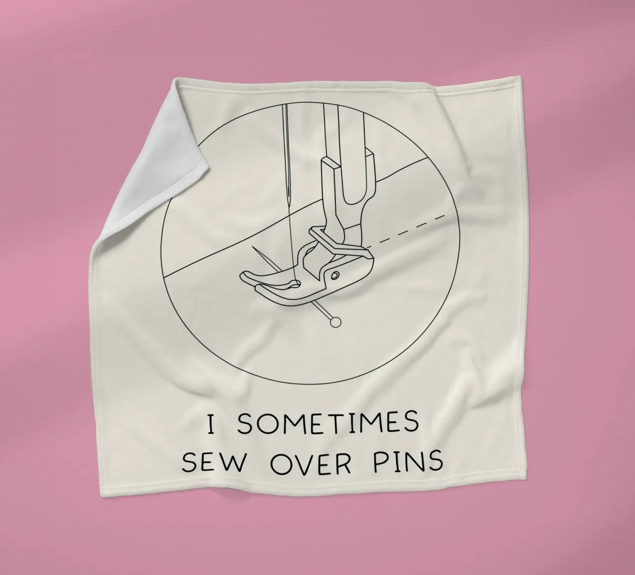 i sometimes sew over pins coperta in pile da vintageshop