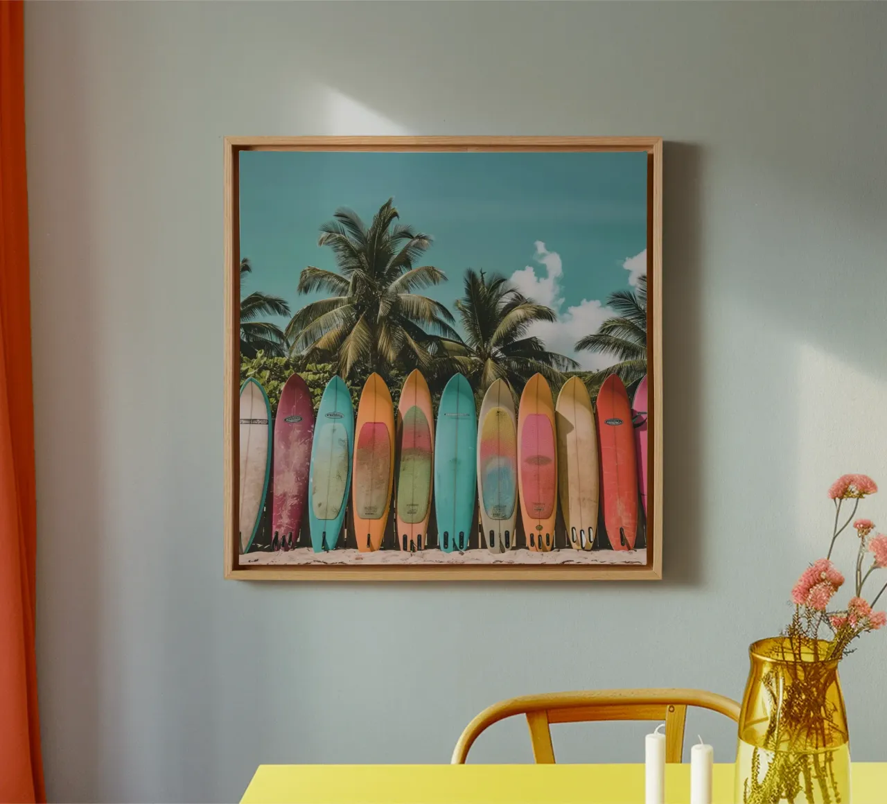 Estate tropicale senza fine tela con Cornice a cassetta da StillVibe Home