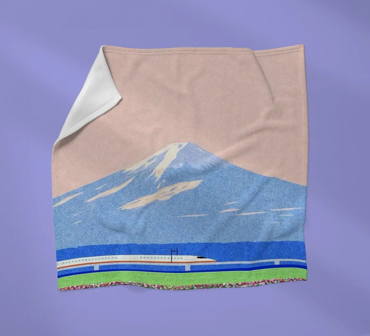 spring horizon coperta in pile da mip of map