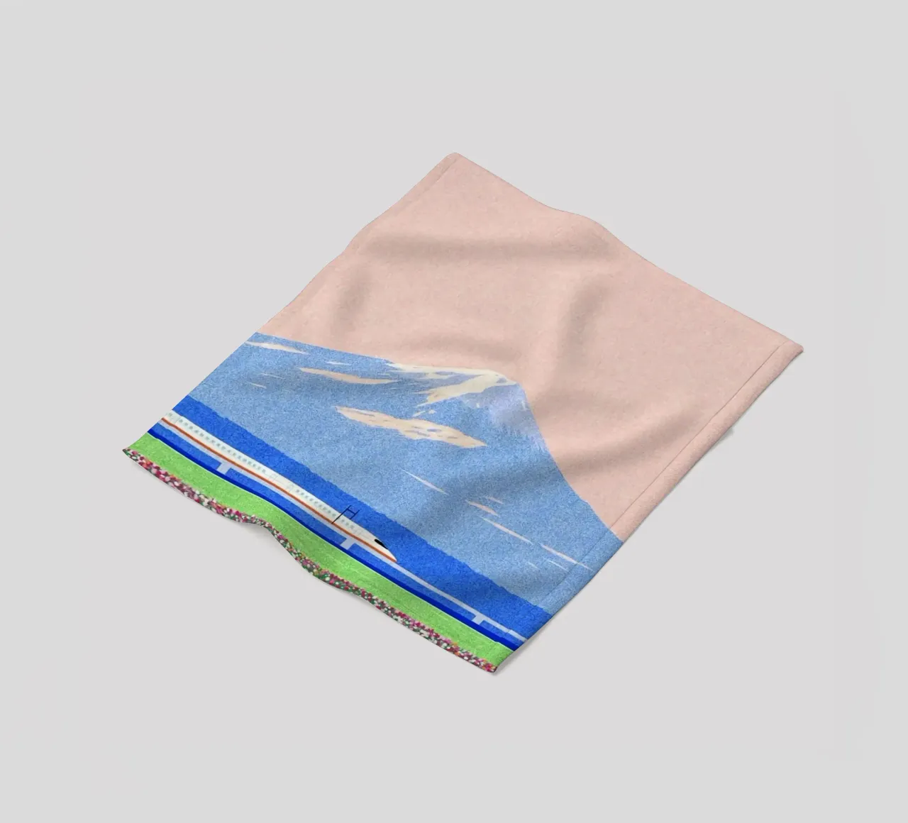 spring horizon coperta in pile da mip of map