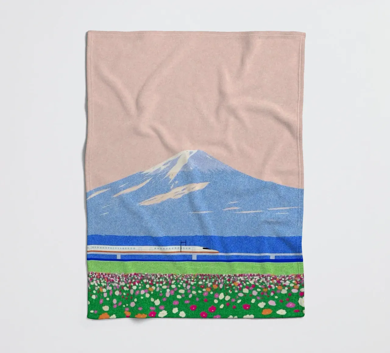 spring horizon coperta in pile da mip of map