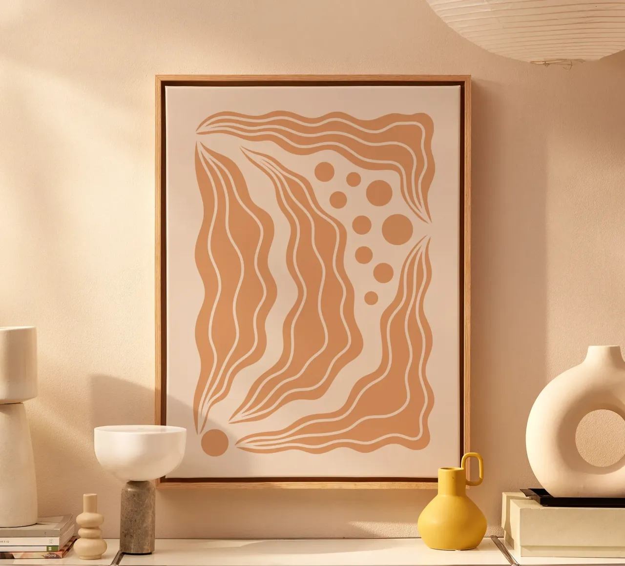 IN THE FLOW canvas with Floater frame by Anastasia Mattern