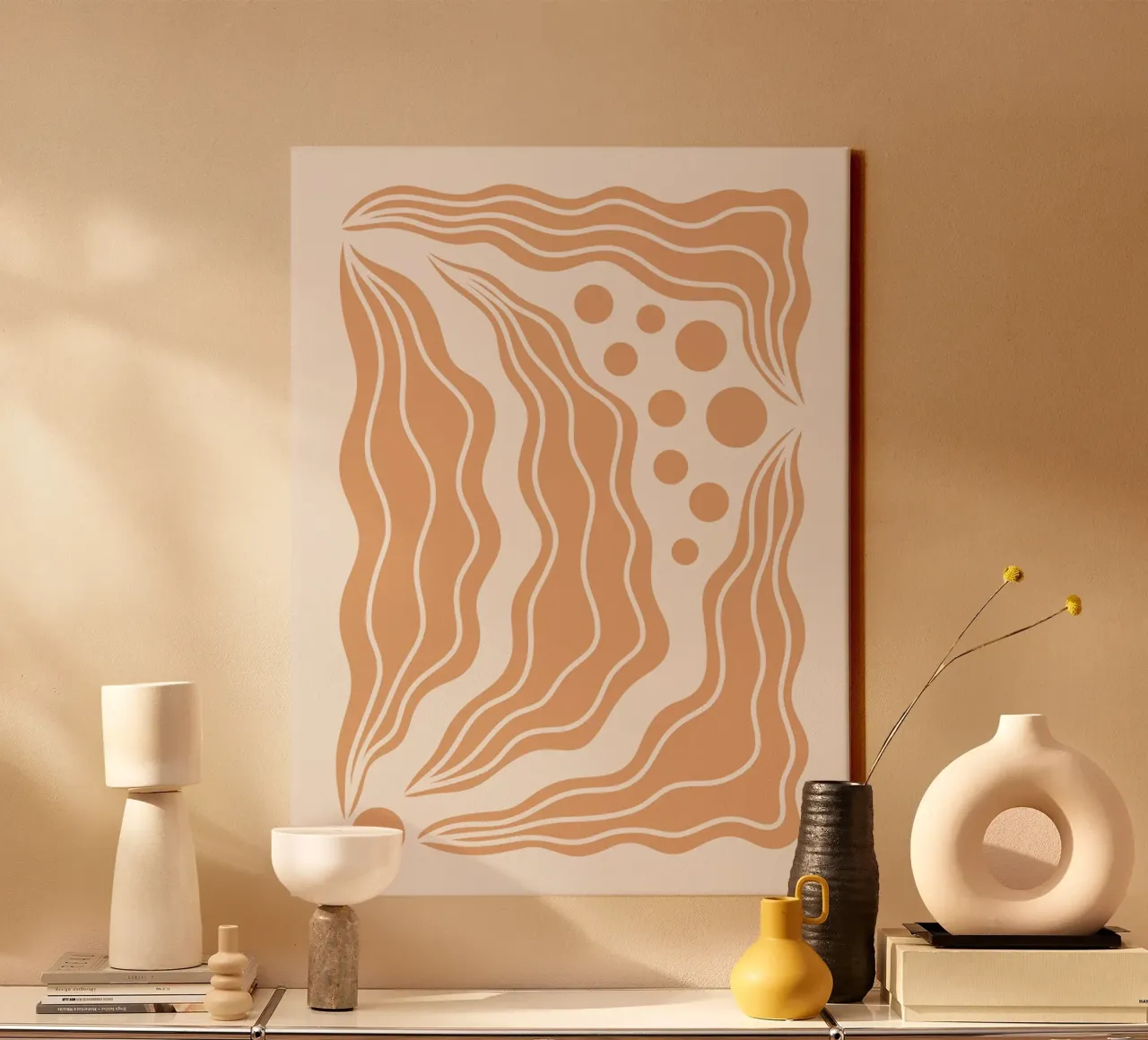 IN THE FLOW canvas with Floater frame by Anastasia Mattern