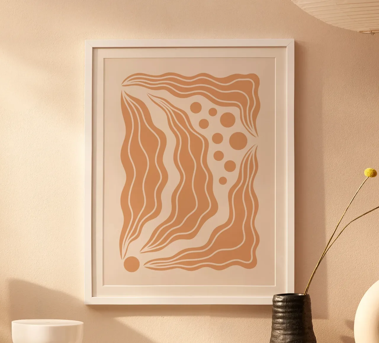 IN THE FLOW poster con telaio in alluminio da Anastasia Mattern