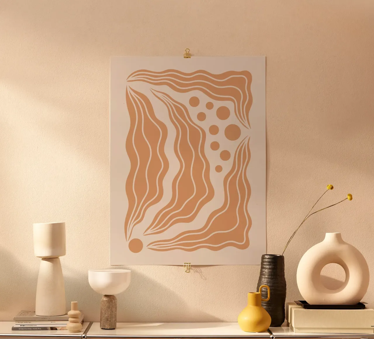 IN THE FLOW poster con telaio in alluminio da Anastasia Mattern
