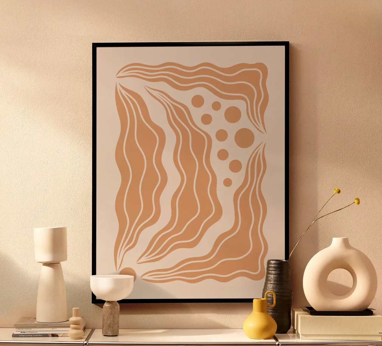 IN THE FLOW poster con telaio in alluminio da Anastasia Mattern