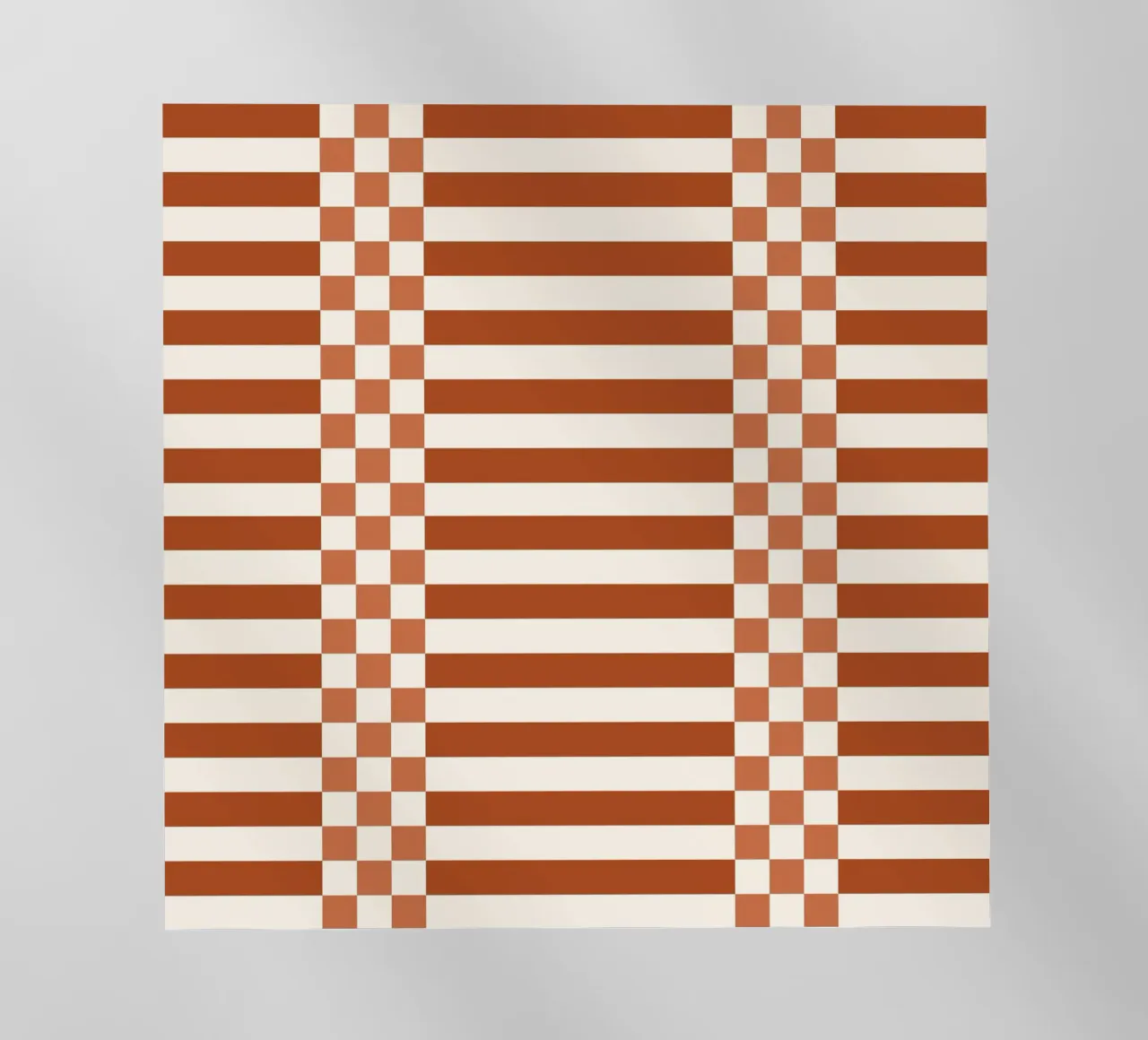 Burnt orange checks and lines pellicola backlit da TijanaArtStudio88