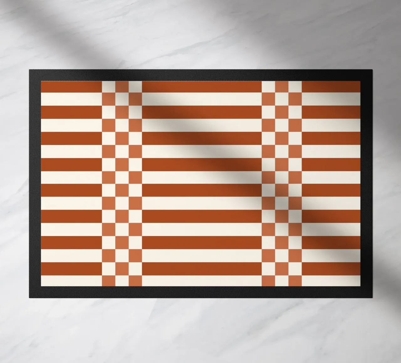 Burnt orange checks and lines zerbino da TijanaArtStudio88