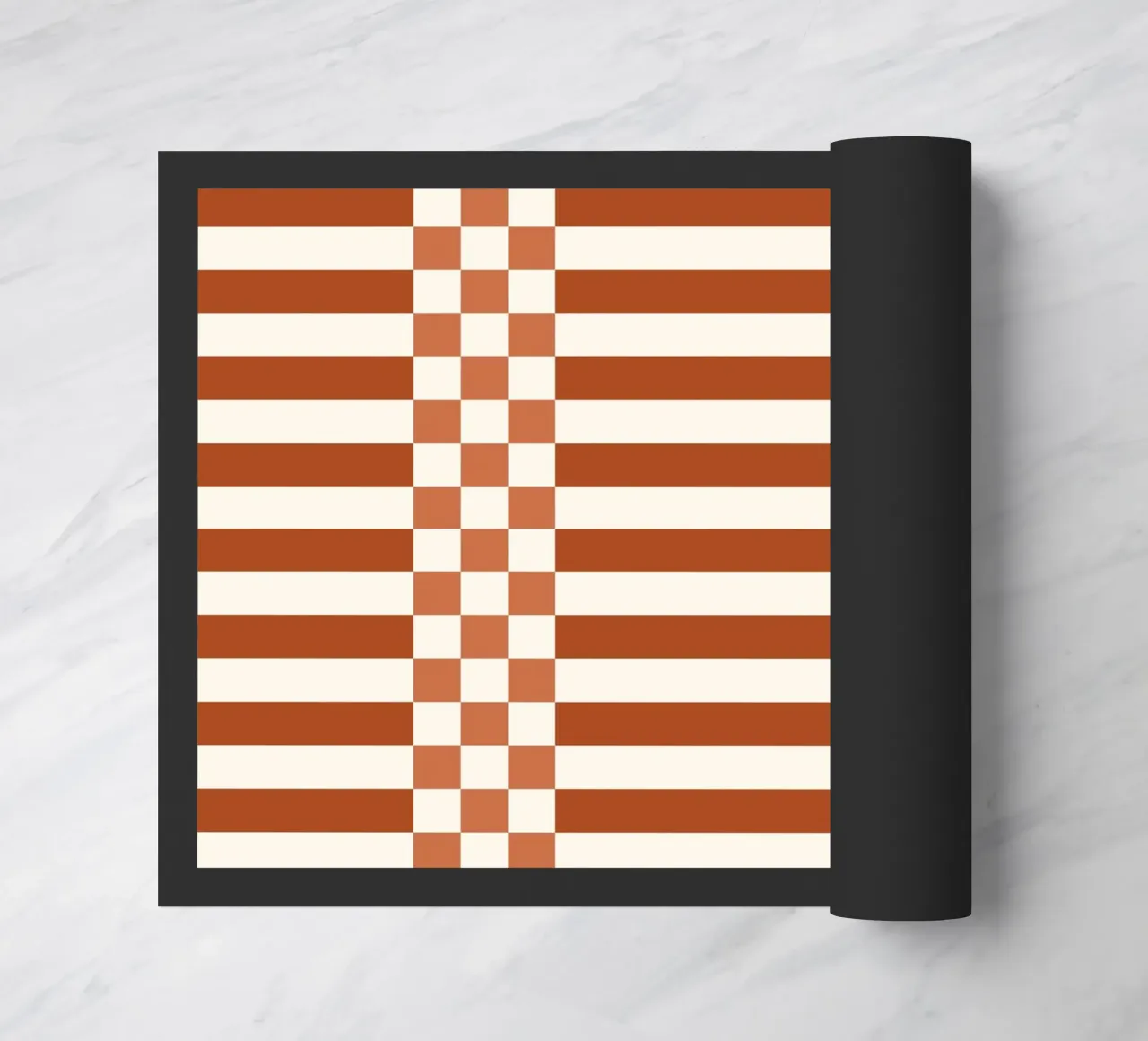 Burnt orange checks and lines zerbino da TijanaArtStudio88