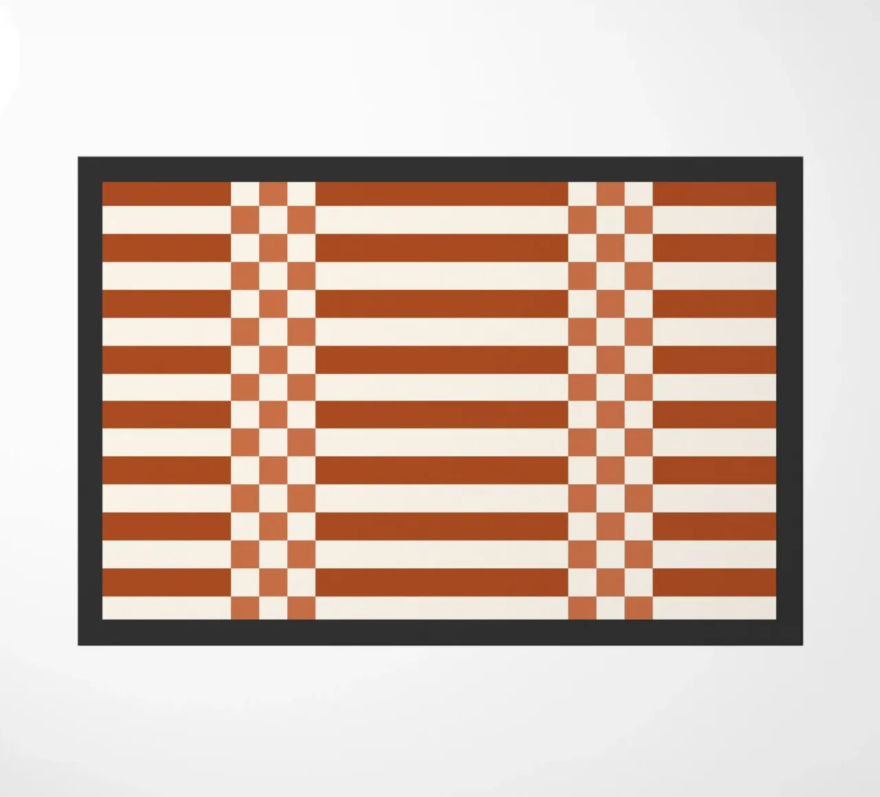 Burnt orange checks and lines zerbino da TijanaArtStudio88