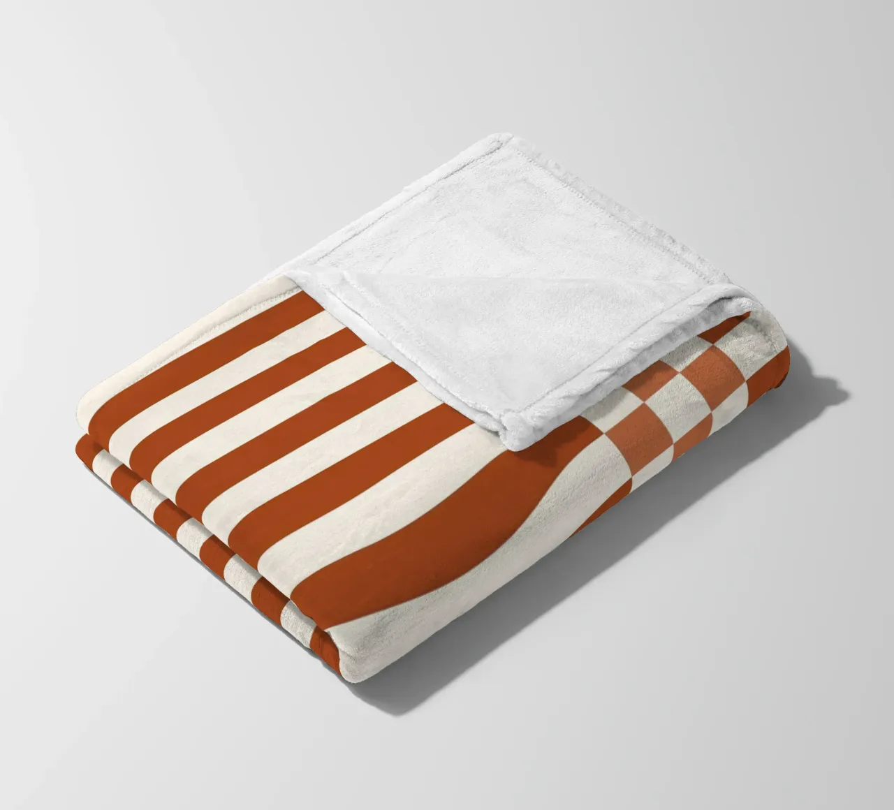 Burnt orange checks and lines coperta in pile da TijanaArtStudio88