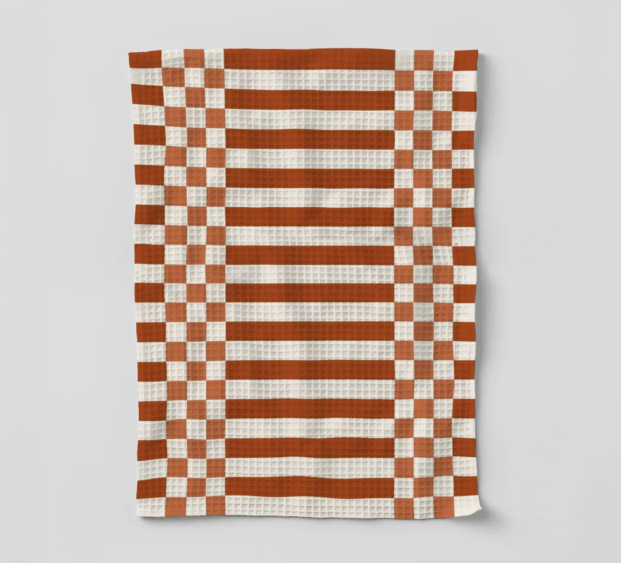 Burnt orange checks and lines canovaccio da cucina da TijanaArtStudio88