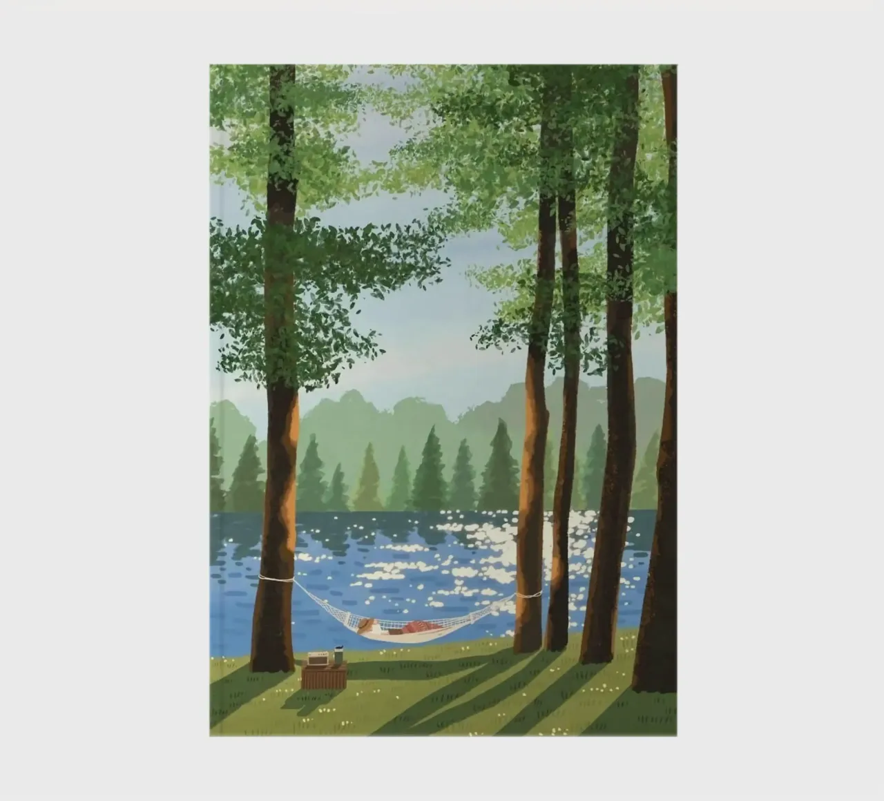 hammock lake trees notebook by mip of map