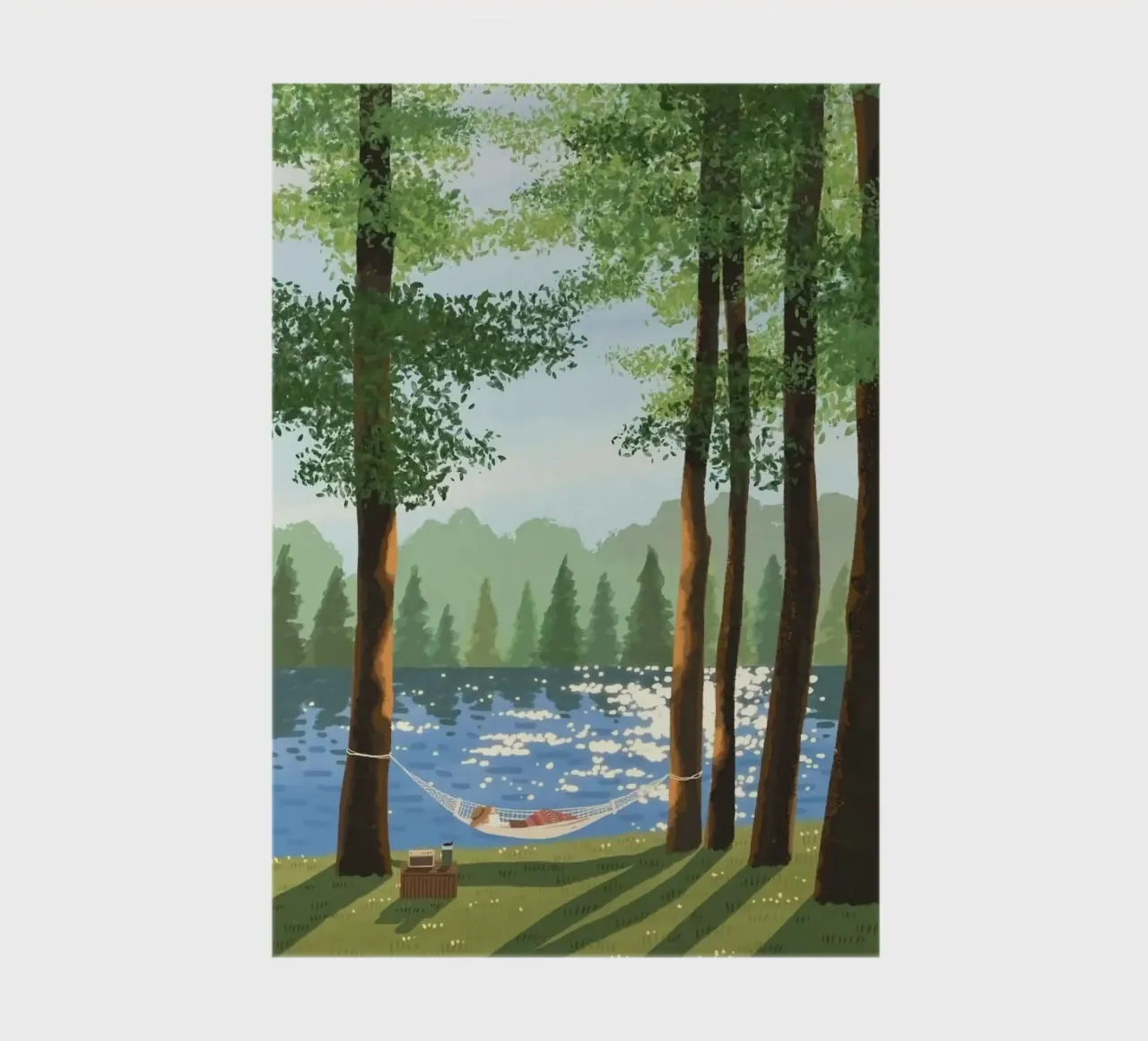 hammock lake trees notebook by mip of map