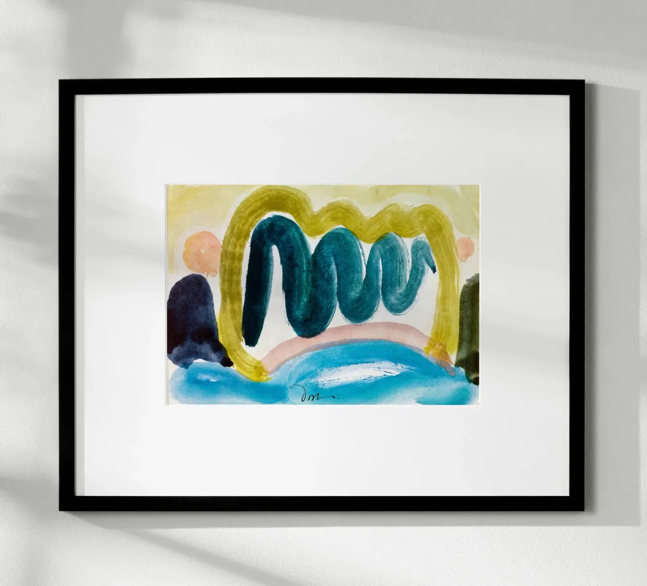Pond in Sunlight poster con telaio in alluminio da vintageshop