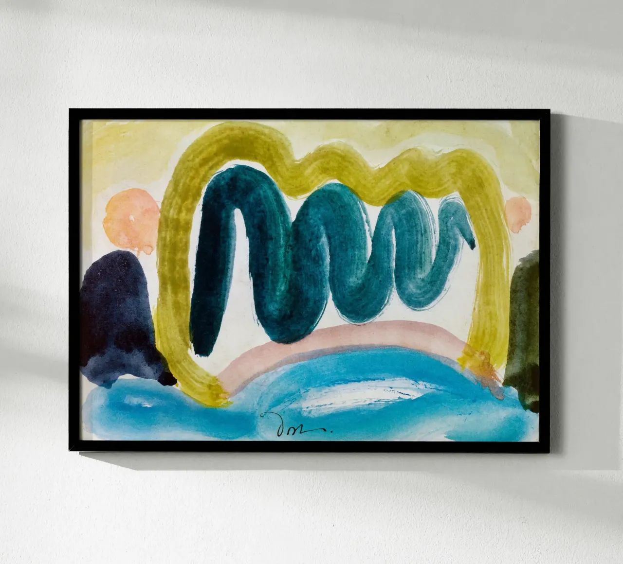 Pond in Sunlight poster con telaio in alluminio da vintageshop