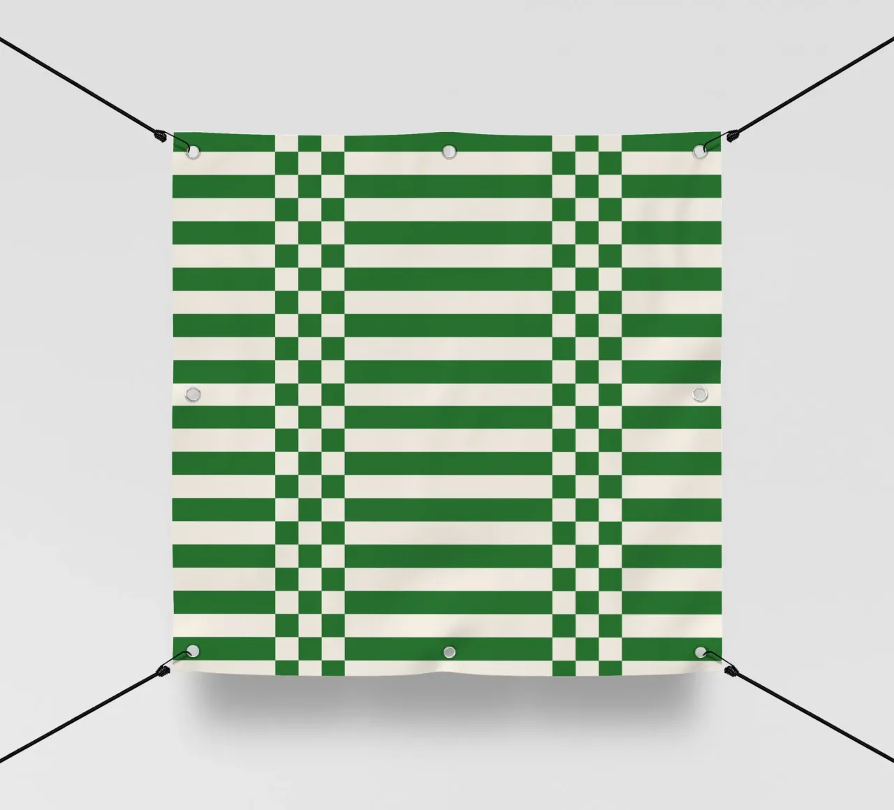 Green checks and lines telo in pvc da TijanaArtStudio88