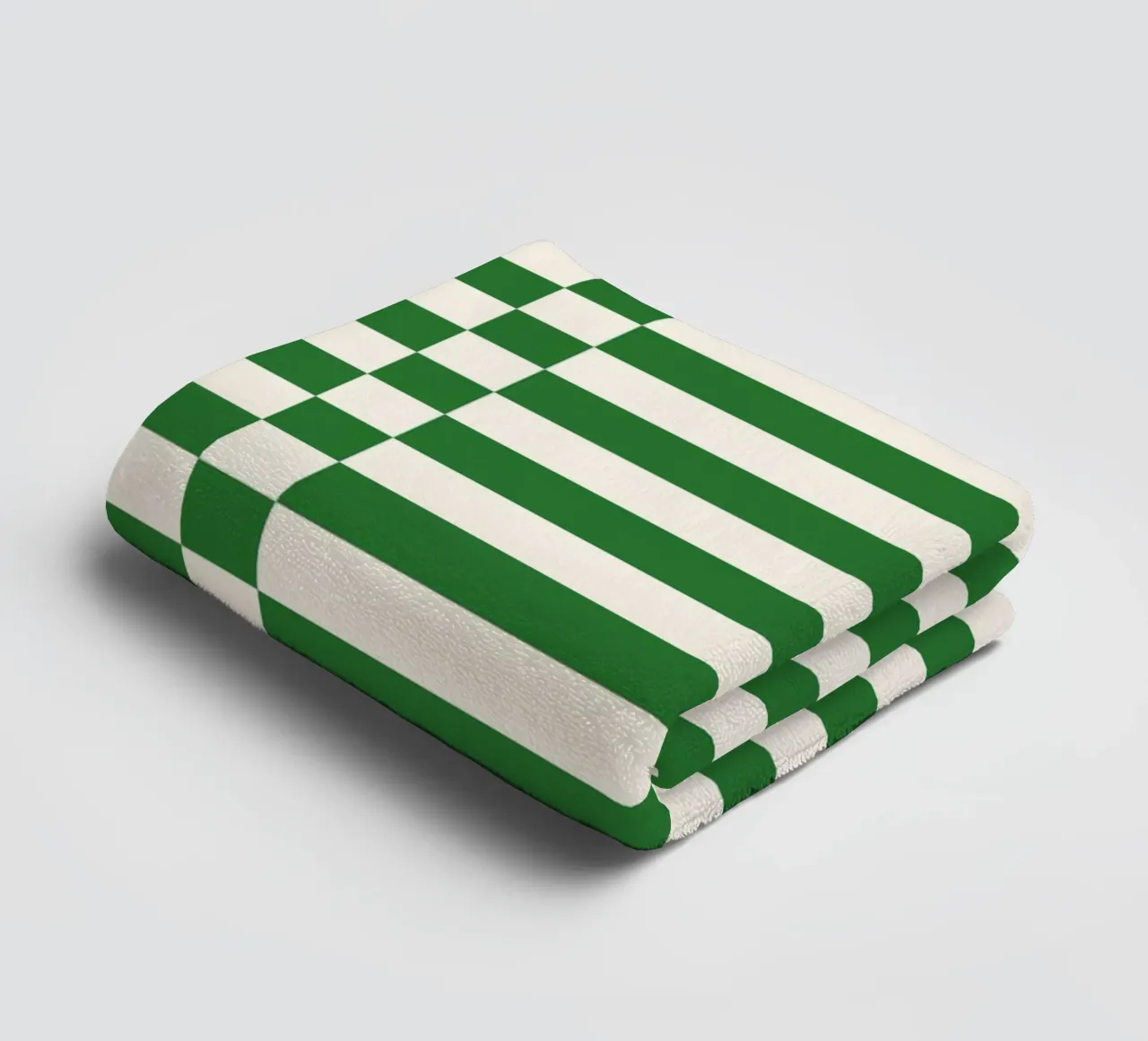 Green checks and lines asciugamano da bagno da TijanaArtStudio88