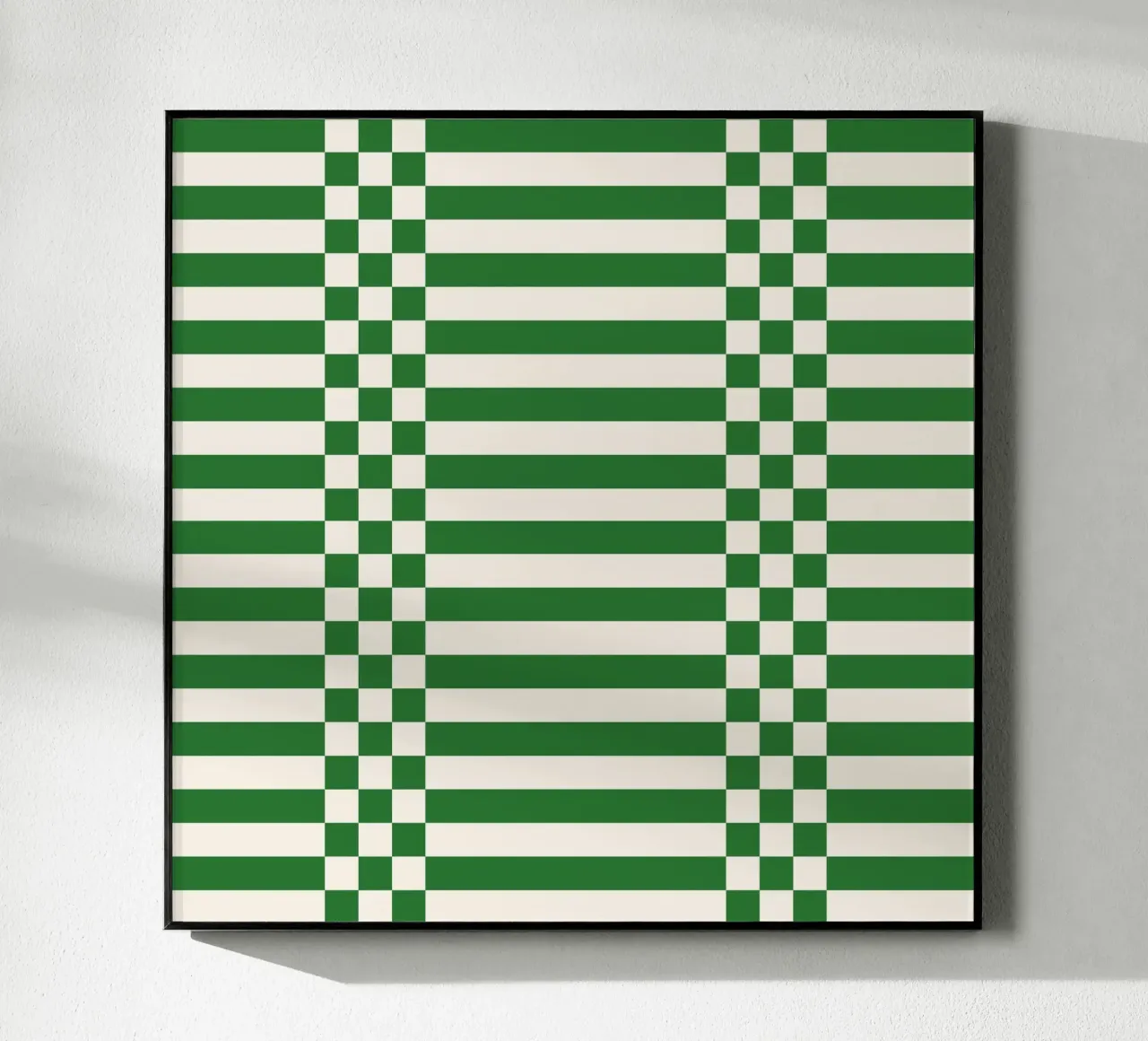 Green checks and lines plexiglass da TijanaArtStudio88