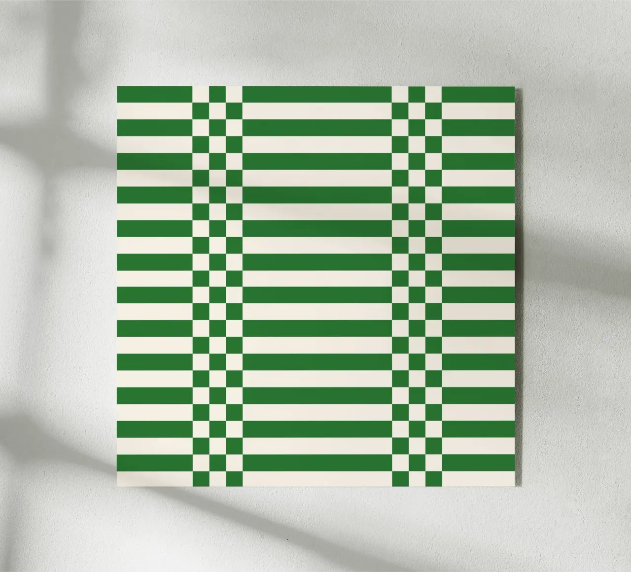 Green checks and lines plexiglass da TijanaArtStudio88