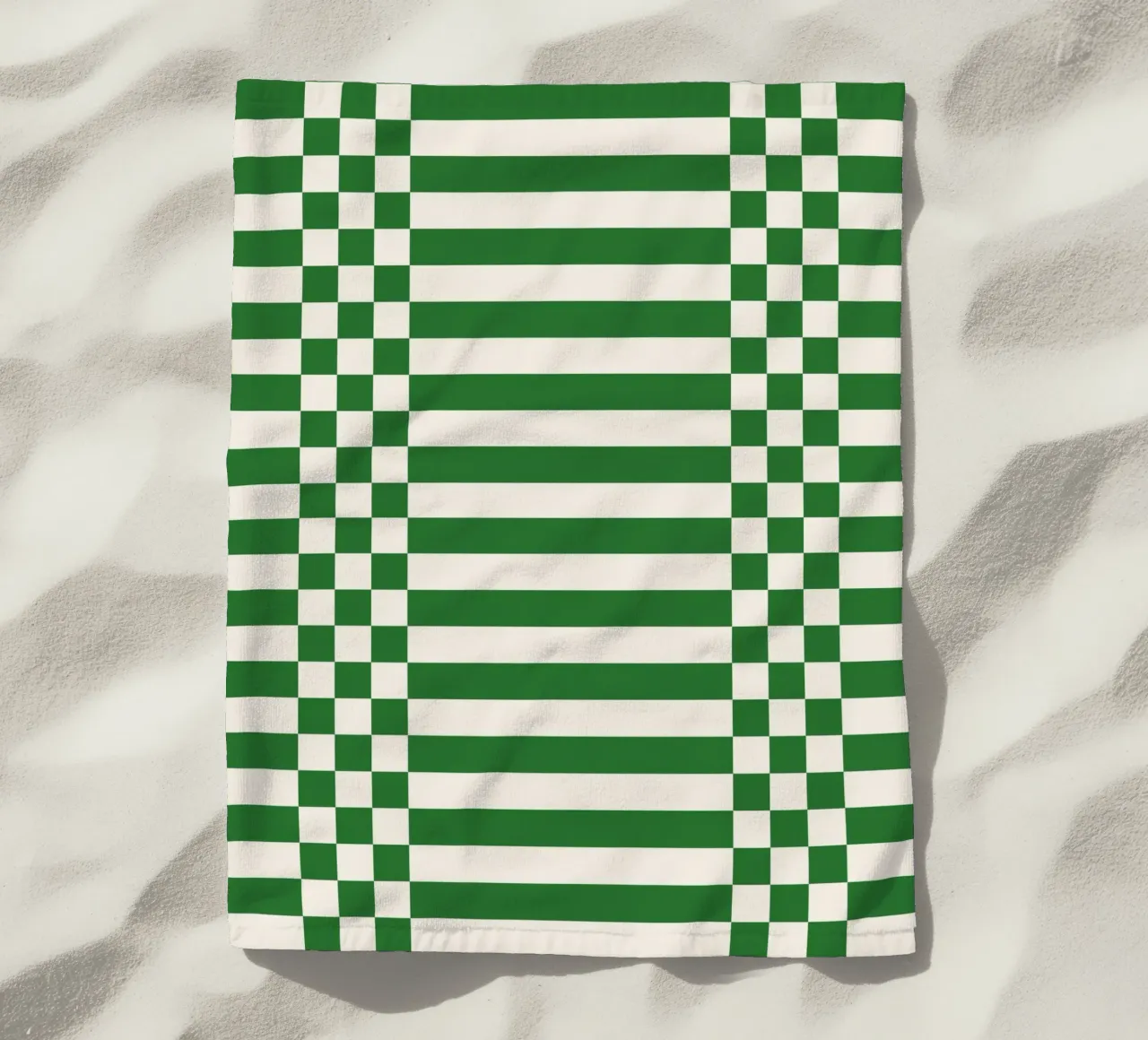 Green checks and lines telo mare da TijanaArtStudio88