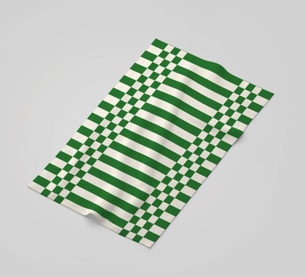 Green checks and lines telo mare da TijanaArtStudio88