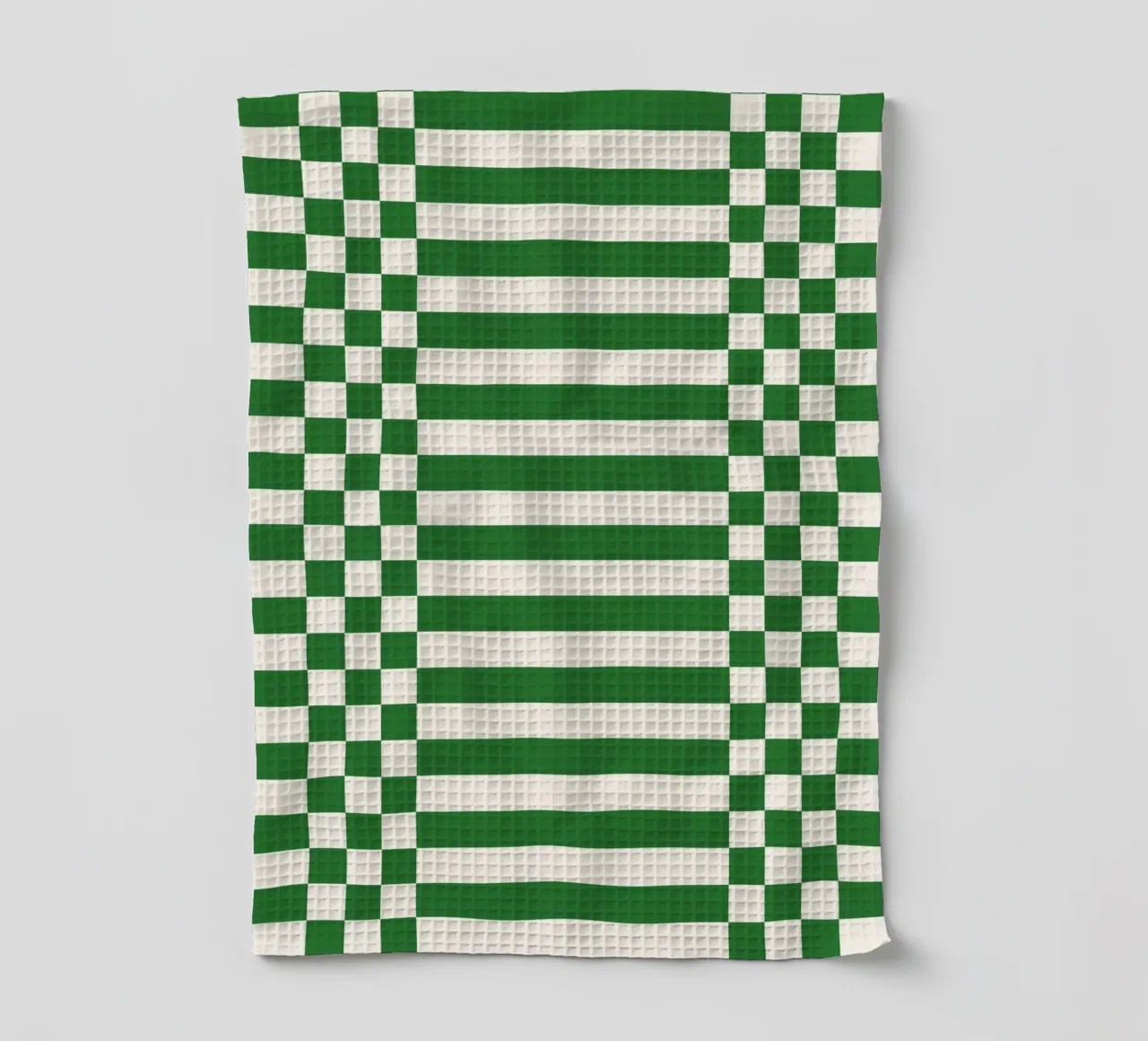 Green checks and lines canovaccio da cucina da TijanaArtStudio88