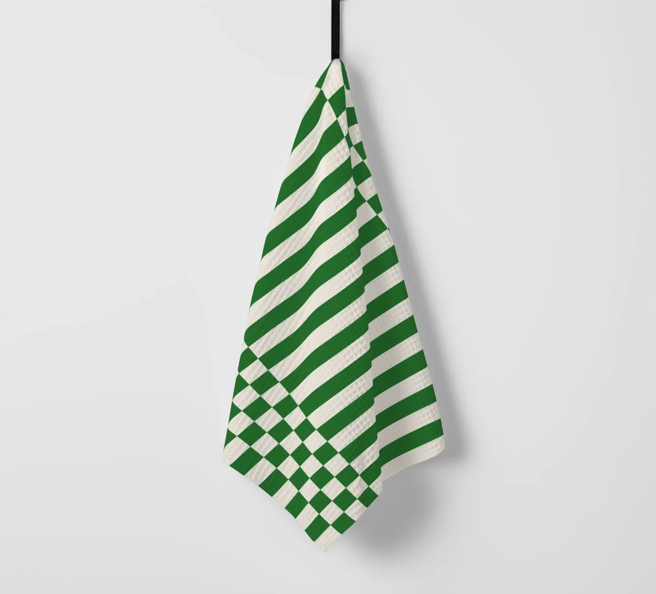 Green checks and lines canovaccio da cucina da TijanaArtStudio88