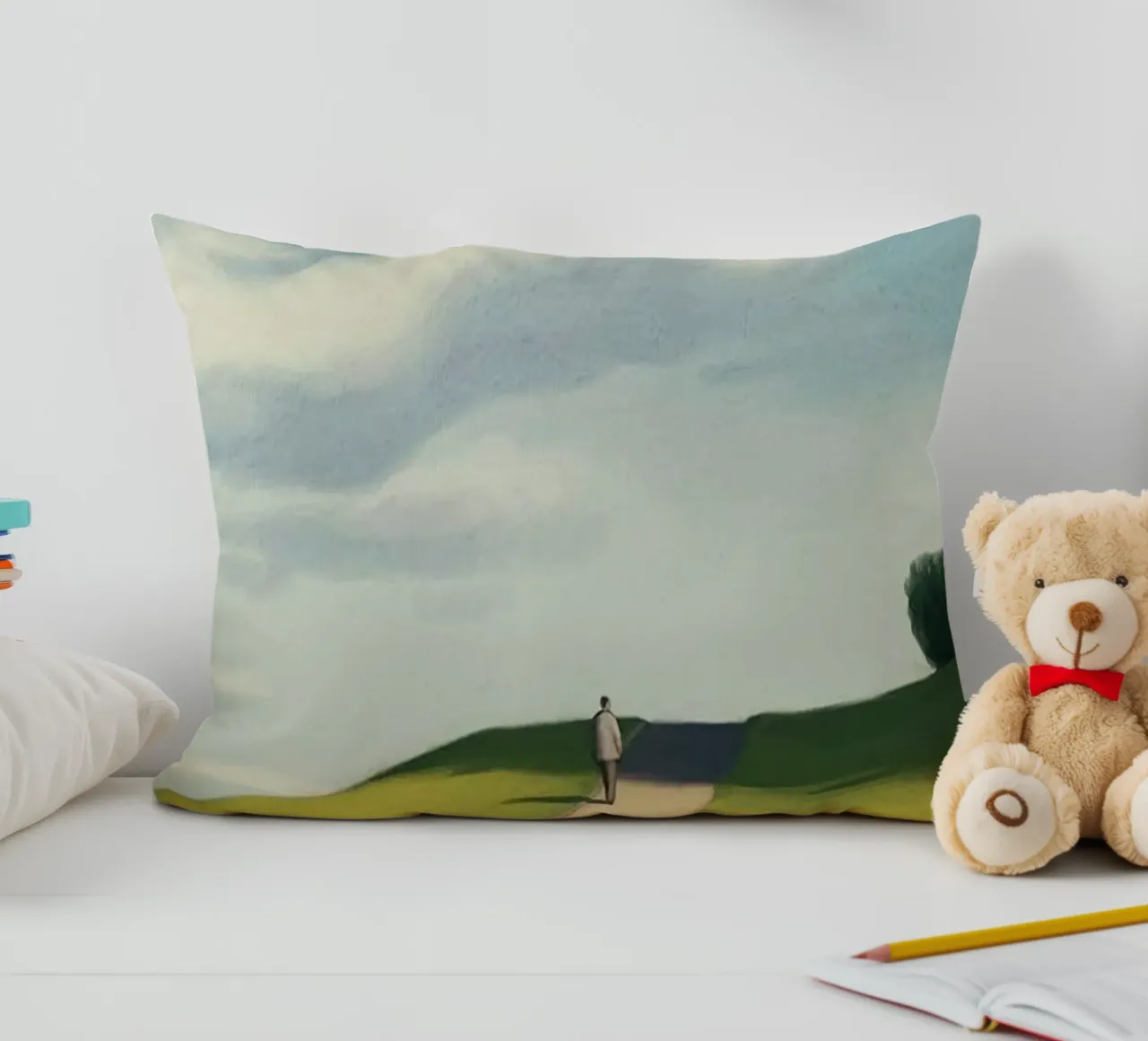 gradient sky countryside serenity cuscino da mip of map