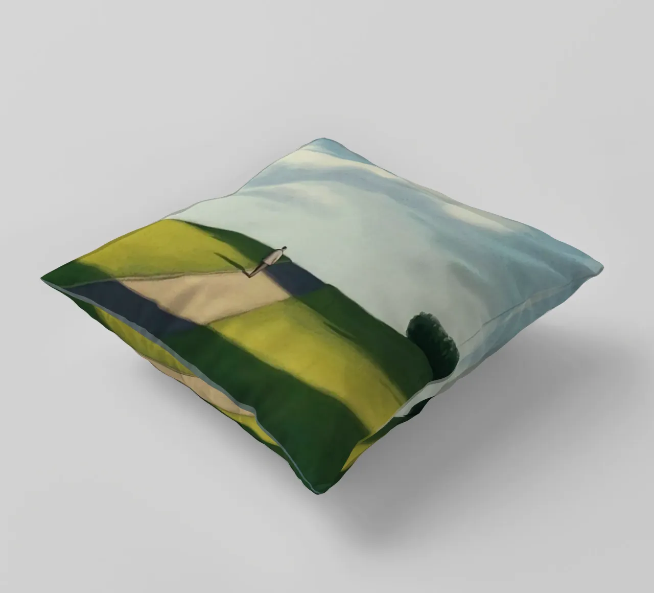 gradient sky countryside serenity cuscino da mip of map