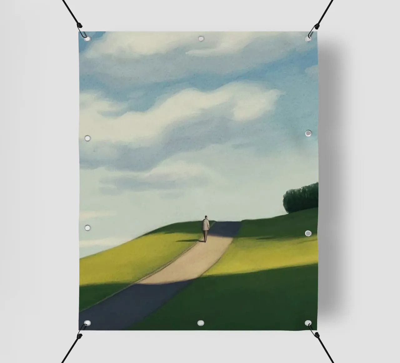 gradient sky countryside serenity telo in pvc da mip of map