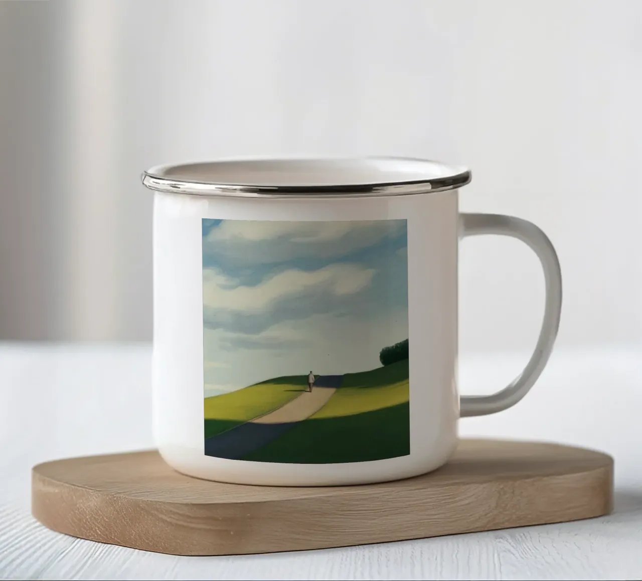 gradient sky countryside serenity tazza in smalto da mip of map