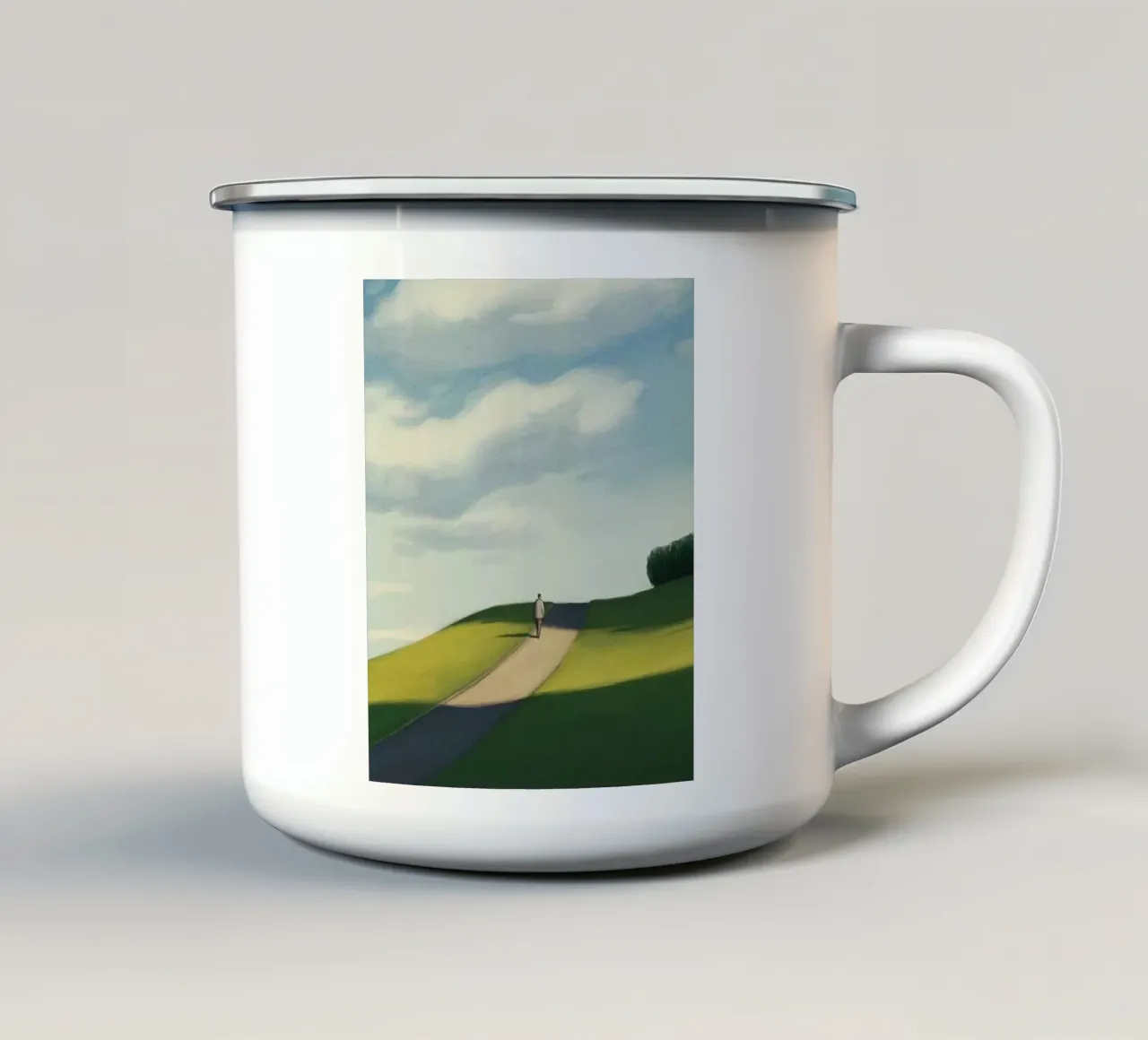 gradient sky countryside serenity tazza in smalto da mip of map