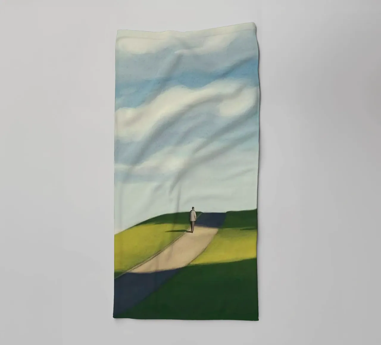 gradient sky countryside serenity asciugamano da bagno da mip of map