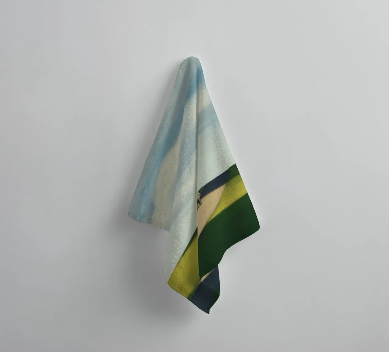 gradient sky countryside serenity asciugamano da bagno da mip of map
