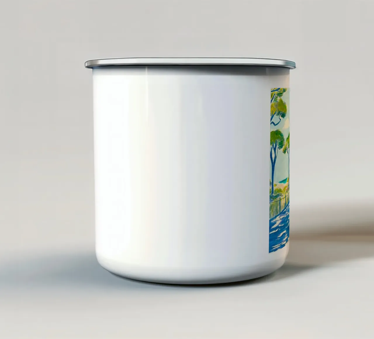 green leaves landscape open space tazza in smalto da mip of map