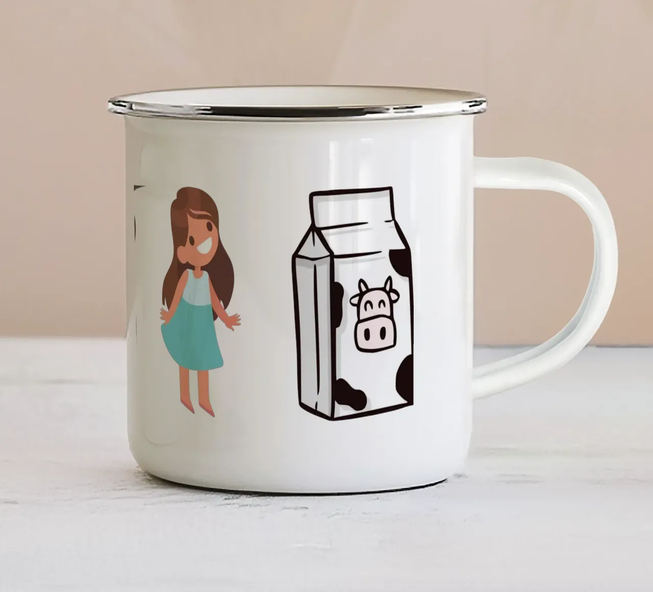 Ciúnas bóthar cailín bainne - Irish Language Gifts tazza in smalto da Melty Shirts