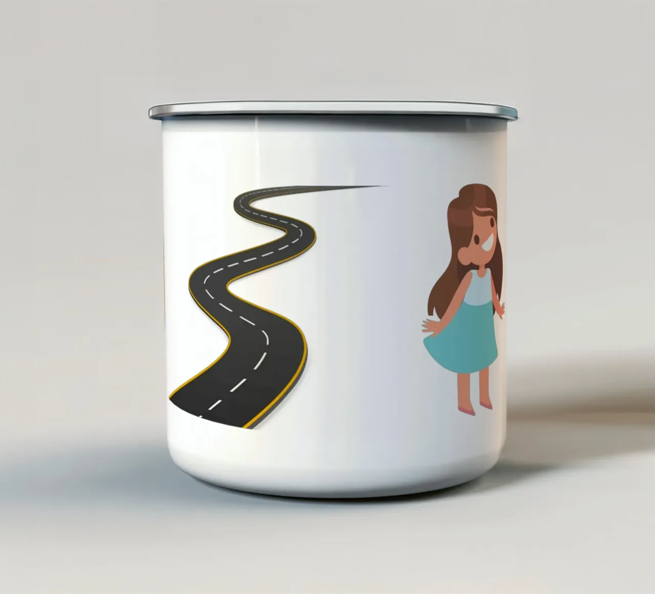 Ciúnas bóthar cailín bainne - Irish Language Gifts tazza in smalto da Melty Shirts