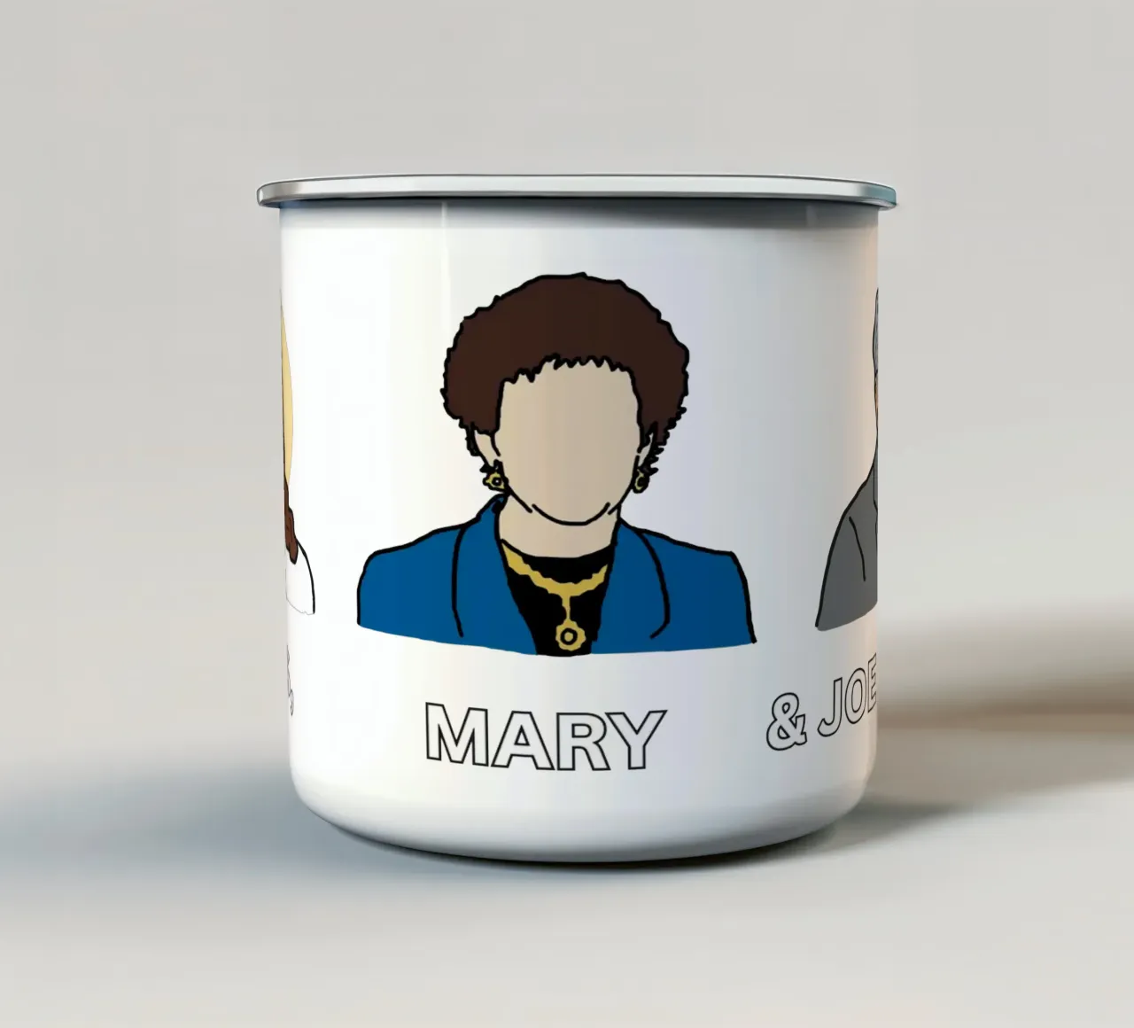 JESUS, MARY AND JOE DUFFY - Support Squad tazza in smalto da Melty Shirts