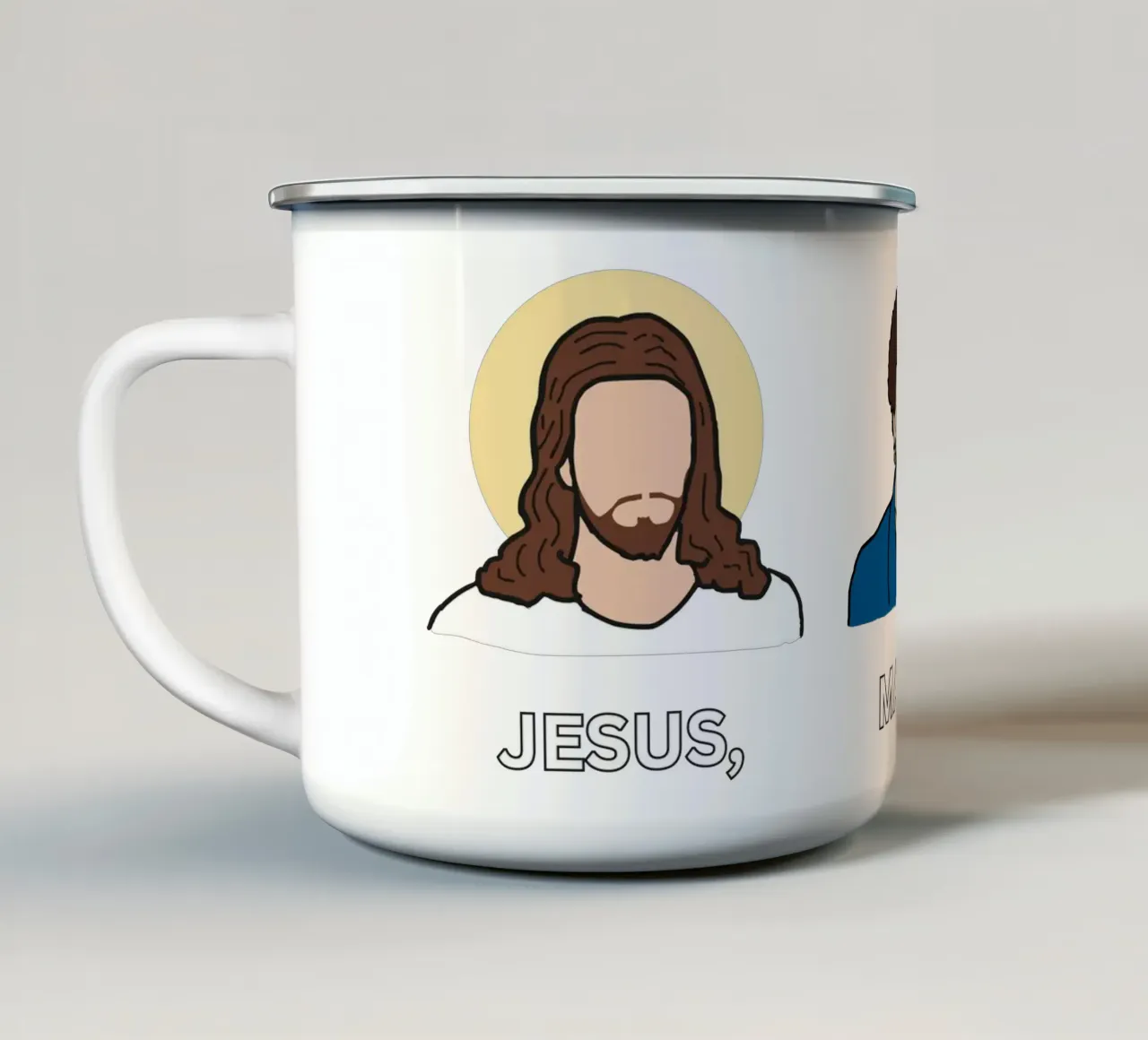JESUS, MARY AND JOE DUFFY - Support Squad tazza in smalto da Melty Shirts