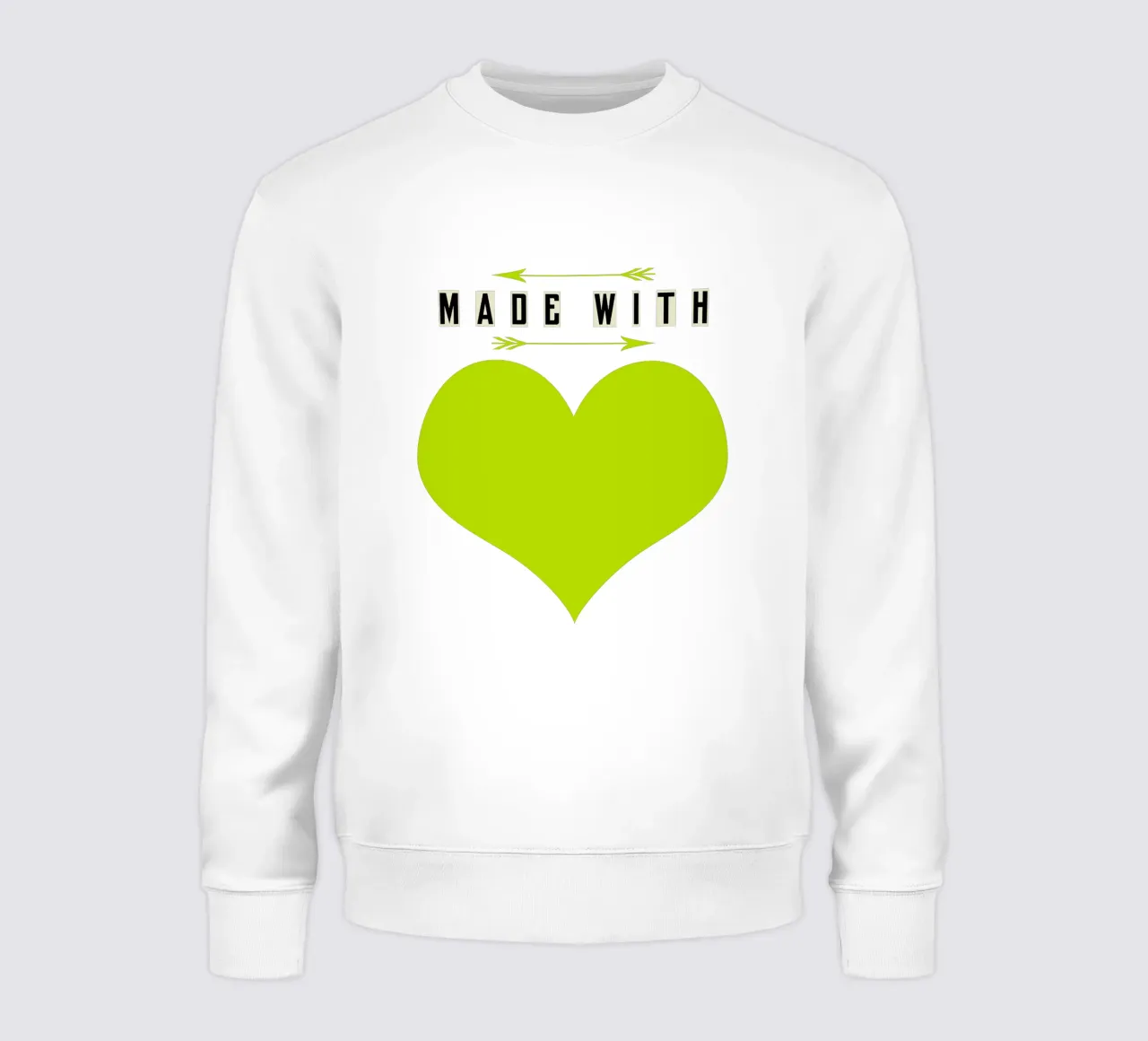 Made with heart Green felpa da TijanaArtStudio88