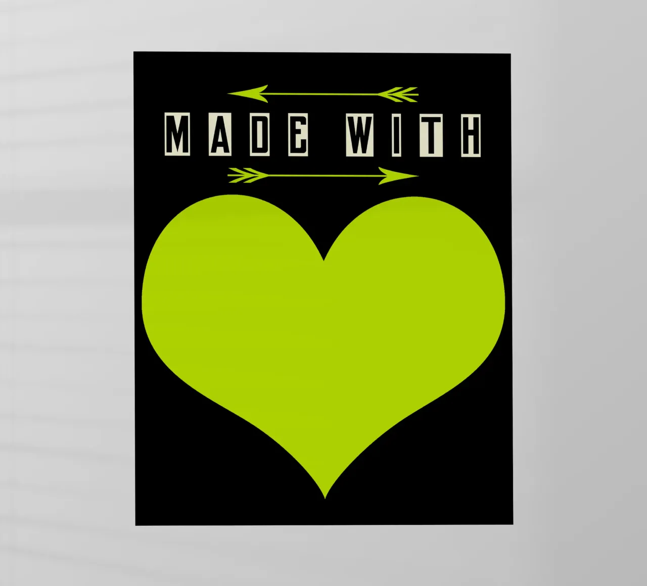 Made with heart Green pellicola backlit da TijanaArtStudio88