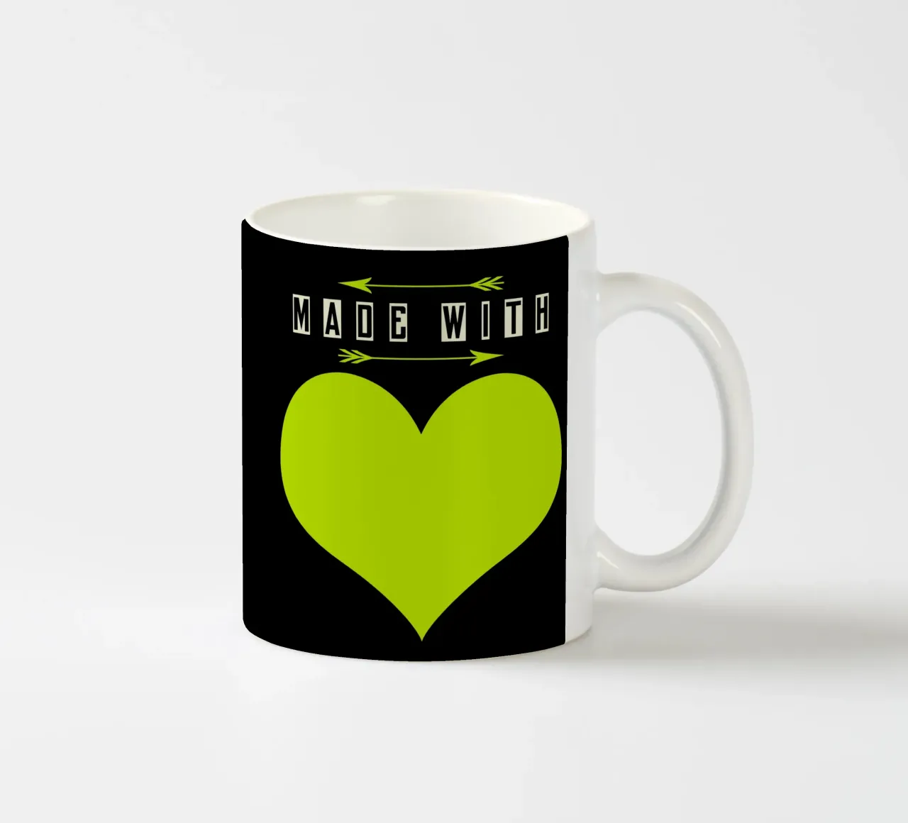 Made with heart Green tazza in ceramica da TijanaArtStudio88