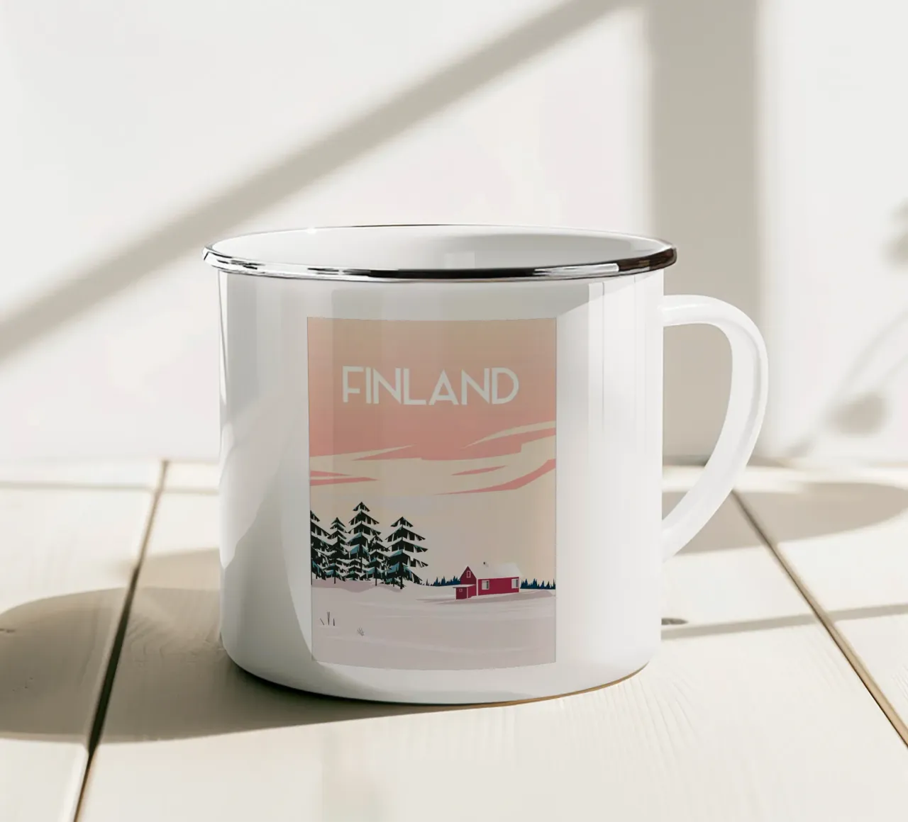 Finland tazza in smalto da Wendy Wharton