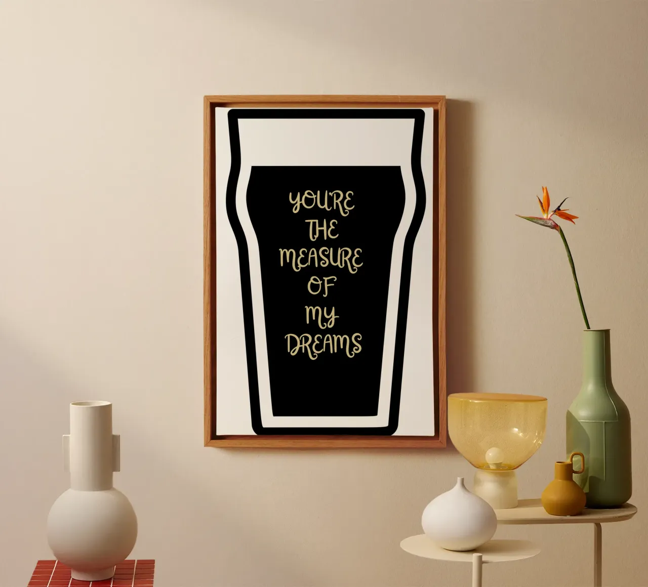 You're the measure of my Dreams - Irish Music Lyrics tela con Cornice a cassetta da Melty Shirts