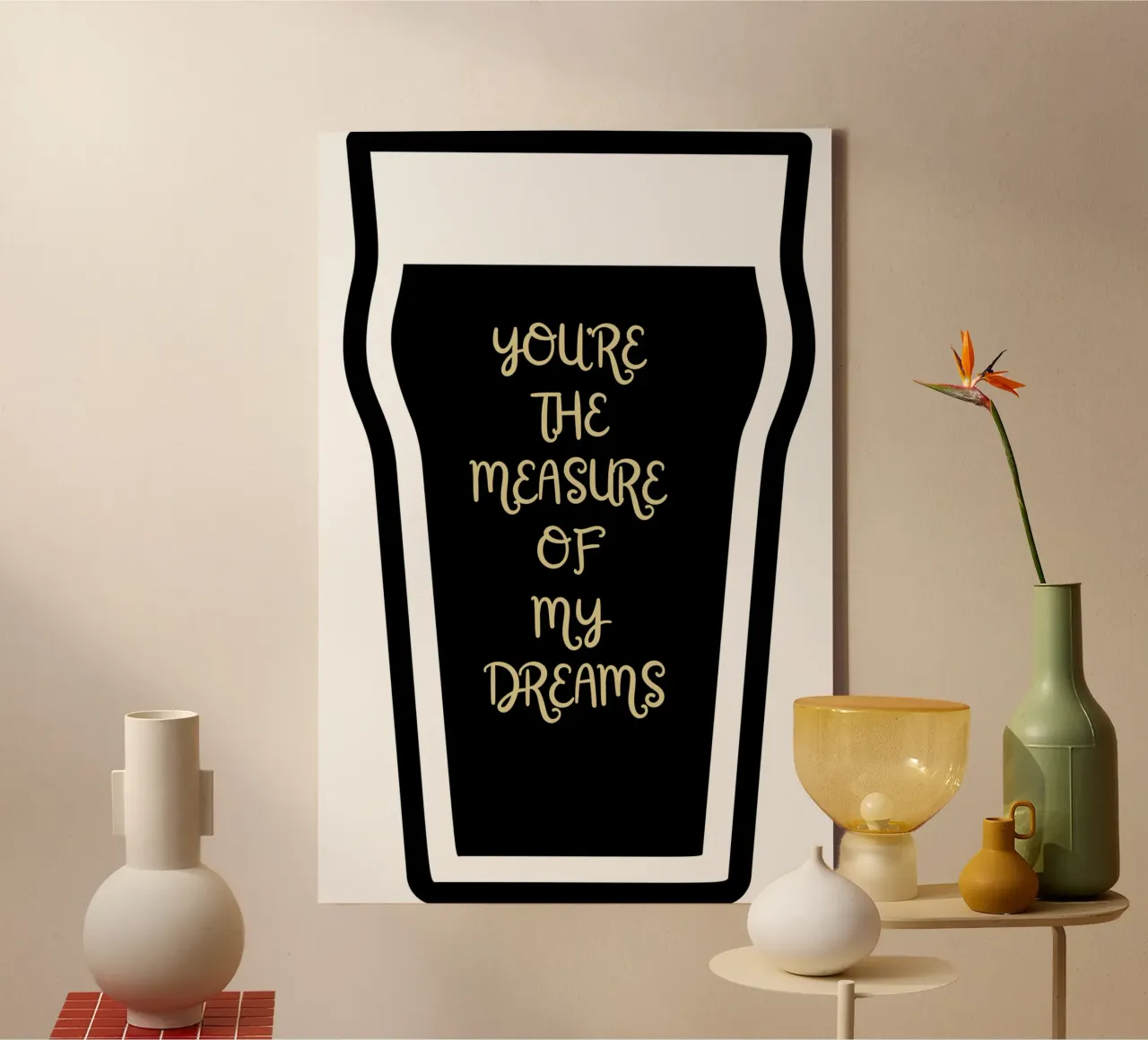 You're the measure of my Dreams - Irish Music Lyrics tela con Cornice a cassetta da Melty Shirts