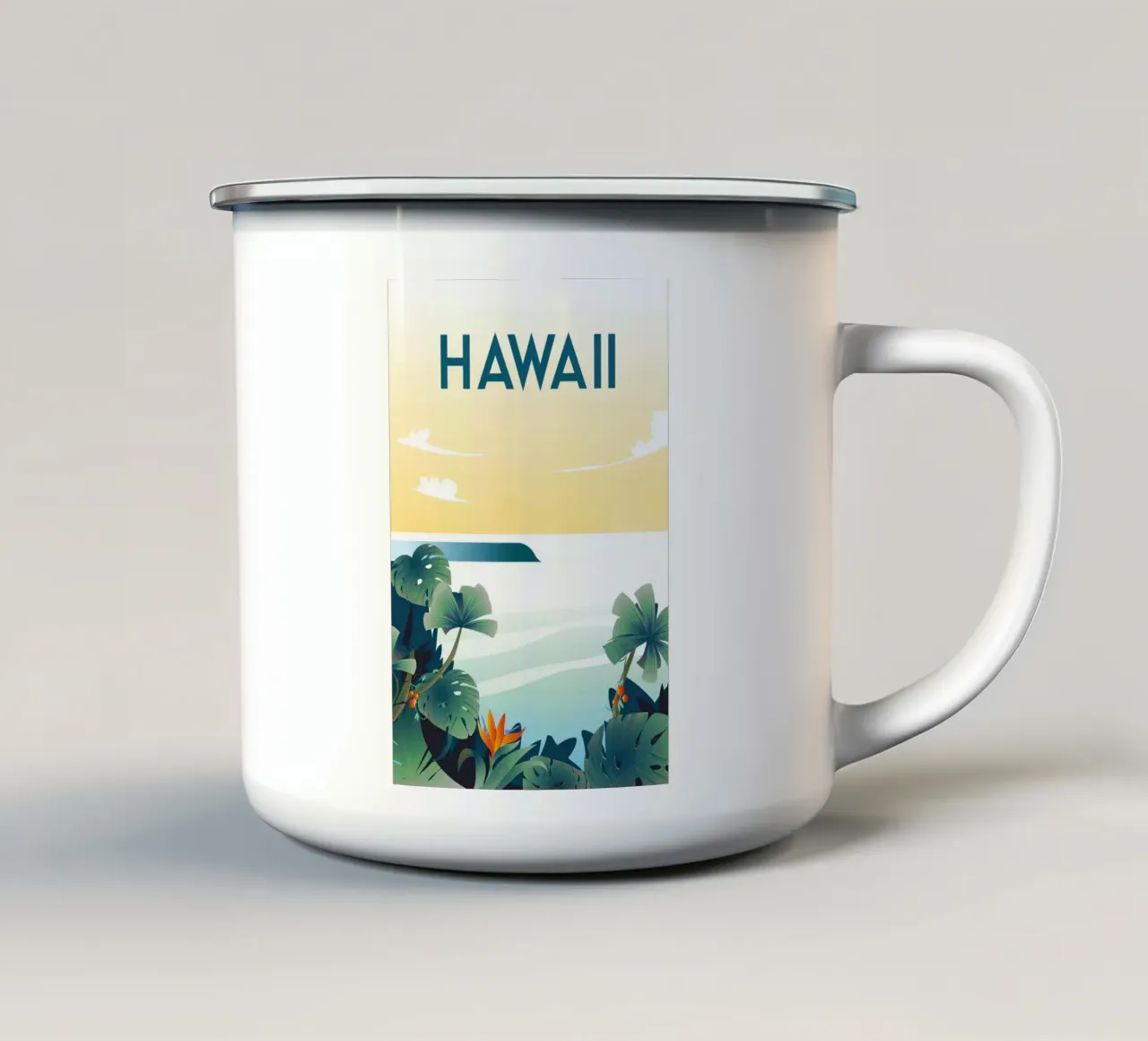 Hawaii tazza in smalto da Wendy Wharton
